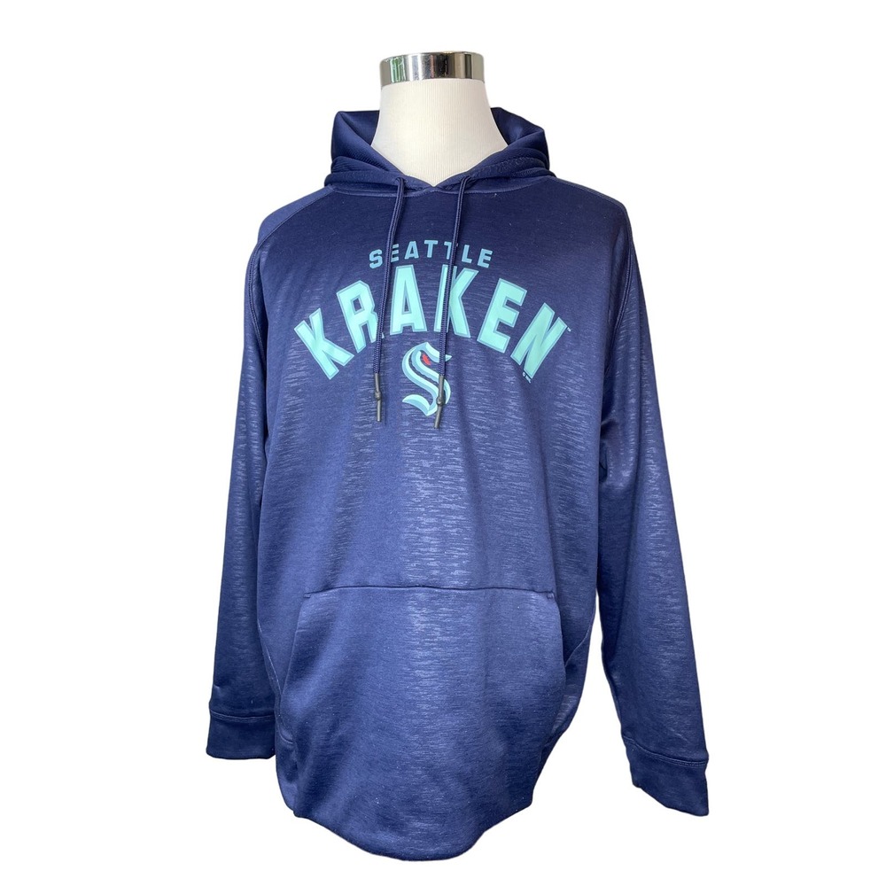 Seattle Kraken NHL Hockey Hoodie Large Blue